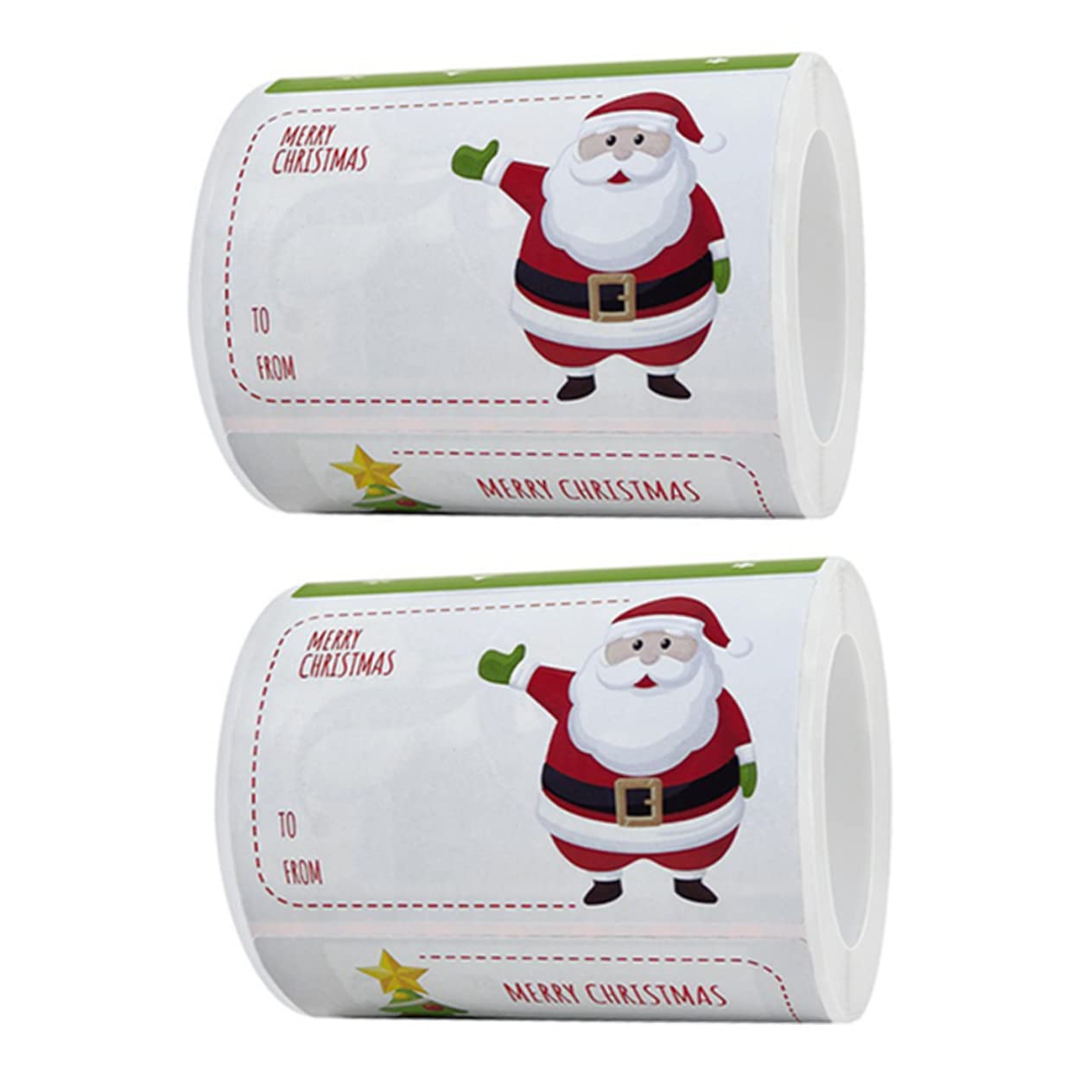 8rollos Pegatinas De Navidad Autoadhesivas Para Cajas Diseño De Elementos Festivos Para y Decoraciones De Calcomanías Rectangulares Estilo Divertido