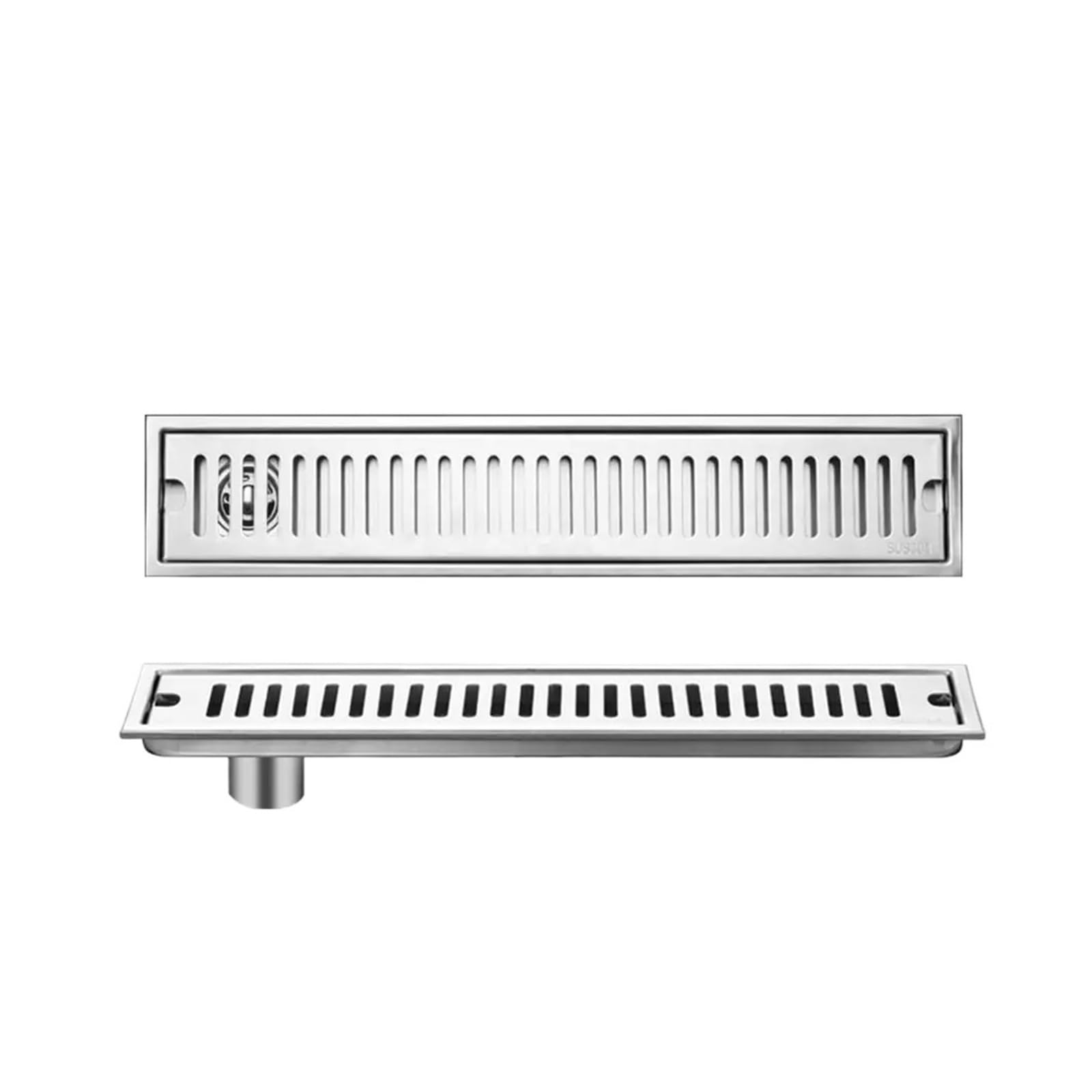 Caniveau de douche linéaire en acier inoxydable 50 cm pour évacuation rectangulaire