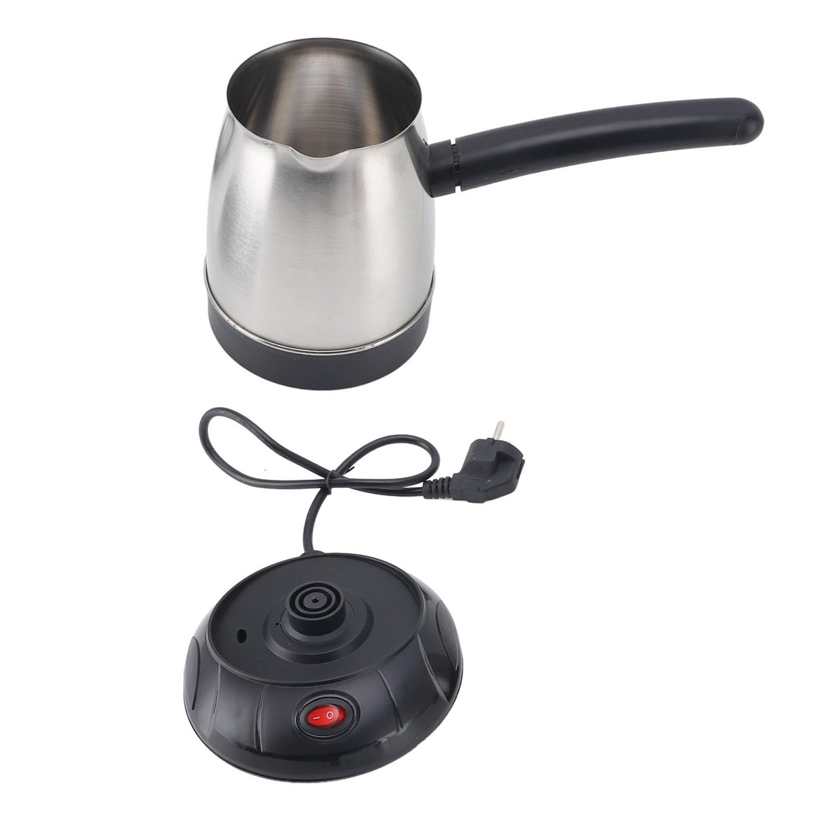 Cafetière turque électrique en acier inoxydable 600W de 500ML avec sa grande poignée amovible