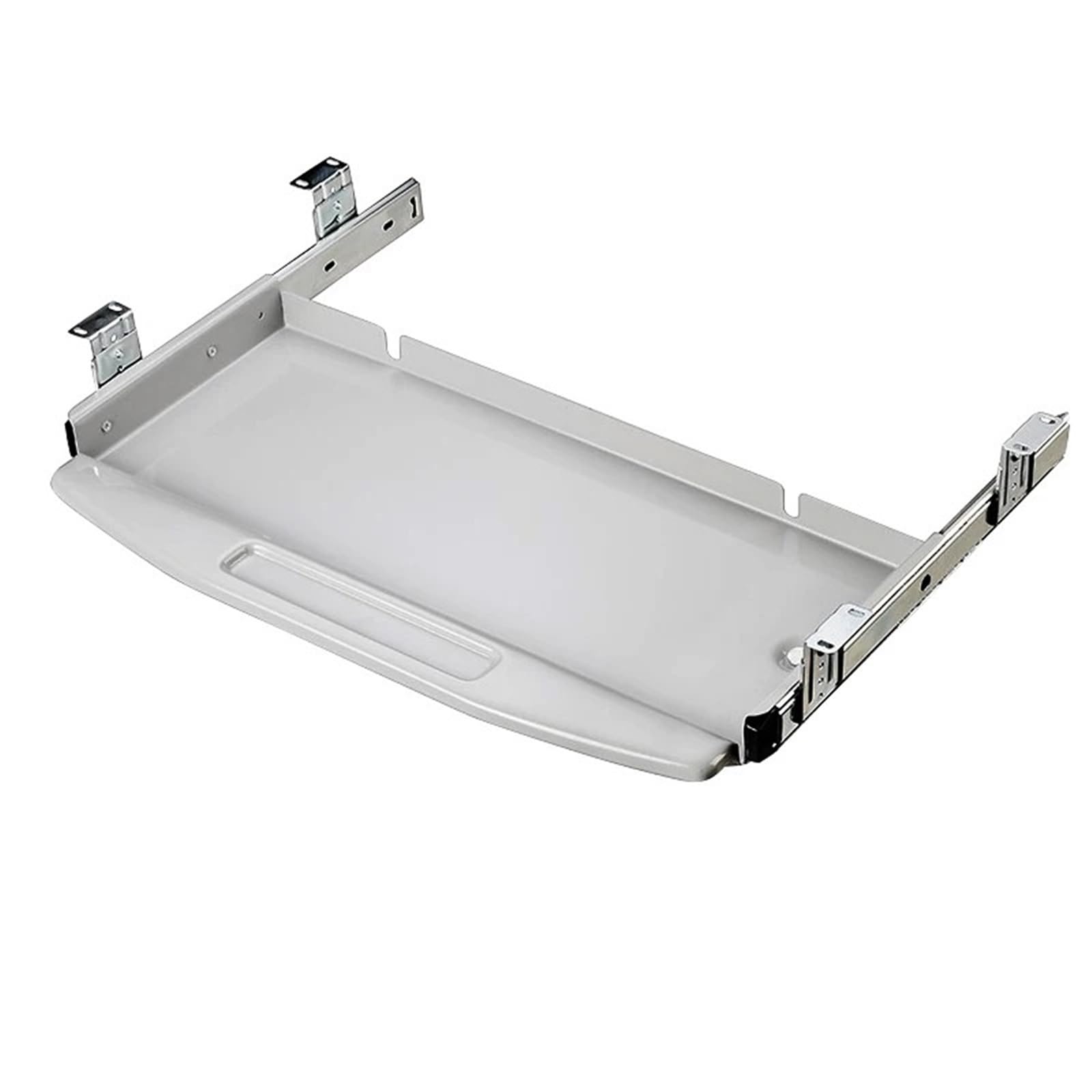 Sqqcreato Grey Tray 90 Under Desk Keyboard Tray Sturdy Metal Keyboard Tray, Under Desk Mount, Adjustable Computer Shelf, Heavy Duty Slide Out Platform(Grey Tray 90)