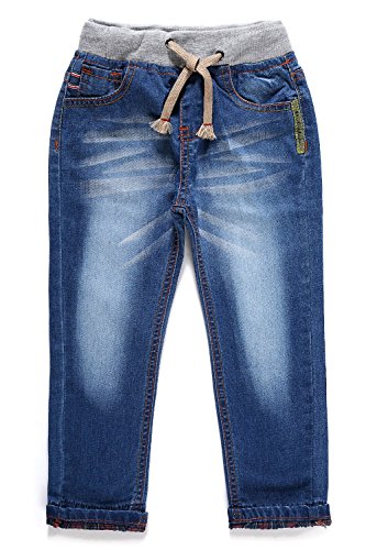 LITTLE-GUEST Toddler Boy Pull on Jeans Baby Denim Pants B103