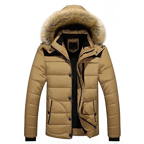 Winwintom Hombre Invierno Abrigo,Hombre Invierno Cazadoras De Plumas Calor Grueso Manga Larga Encapuchado Chaquetas Acolchado,Abrigo De AlgodóN para Hombre
