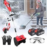 【ERGONOMISCHE FUNKTIONEN】Die kompakte Schneeschaufel wiegt nur 11 Pfund und ist daher leicht und bequem zu verwenden. Die elektrische Schneeschaufel hat eine verstellbare Teleskopstange und einen ergonomischen Griff, der je nach Höhe frei eingestellt werden kann. Der Zusatzgriff kann in verschiedenen Winkeln und Höhen eingestellt werden, sodass Benutzer die am besten geeignete Halteposition finden können. Sie sparen Zeit und Arbeit, ohne Ihren Rücken zu brechen.