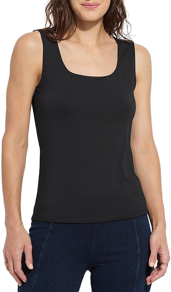 Lysse Evie Scoop Neck Tank Top - Black - S