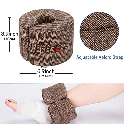 Image of SWISSELITE Foot Elevation Pillow Ankle Heel Protector Wedge Foot Support Cushion Anti-Bedsore Zipper Removable Cover Sleeping Rest - Nursing Cushion for Recovery