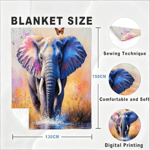 Couverture chaude grande taille elephant pour solutionner les nuits fraiches - 6
