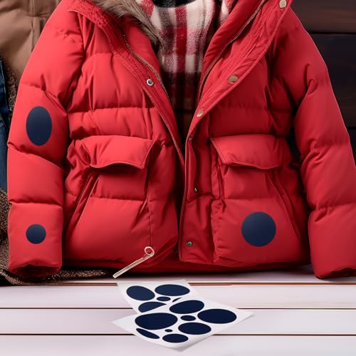 SmallCat 16 peças de adesivos de reparo de jaqueta azul marinho, adesivos de nylon autoadesivos, ade