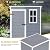 DWVO 5x3ft Resin Outdoor Storage Shed with Floor, Waterproof Lockable Storage Shed with Window, Plastic Outside Tool Storage for Garden, Backyard, Patio, Lawn, Gray