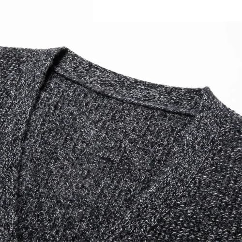 Men's Cardigan Sweaters V-Neck Solid Color Business Casual Knit Sweater Outerwear3