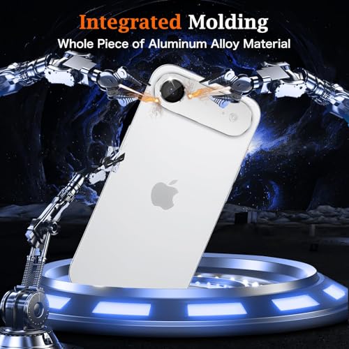 Image of PreCure Camera Lens Protector for iPhone Air, Scratch Resistant Aluminum Alloy 9H Tempered Glass Camera Screen Protector Compatible with iPhone 17 Air, Silver