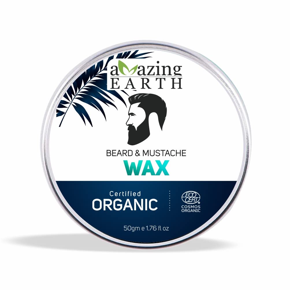 AMAzing EARTH Beard & Mustache Wax And Beard Oil Combo Certified Organic 3