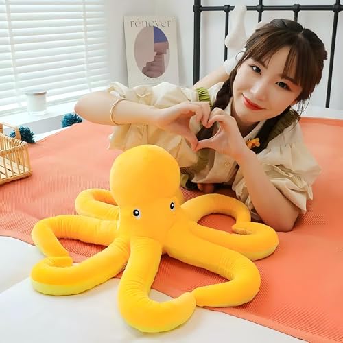 Djungelskog 50cm/20inch Octopus Plush, Octopus Plush Stuffed Animal – Soft Giant Kawaii Octopus Toy for Kids & Adults, Cute Ocean Animal Pillow for Bed, Couch, Birthday Gift (50cm/20inch)