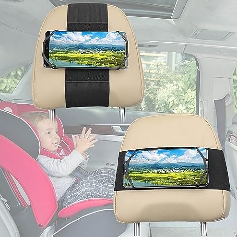 HTLAKIKJ Universal Car Headrest Phone Holder Cover