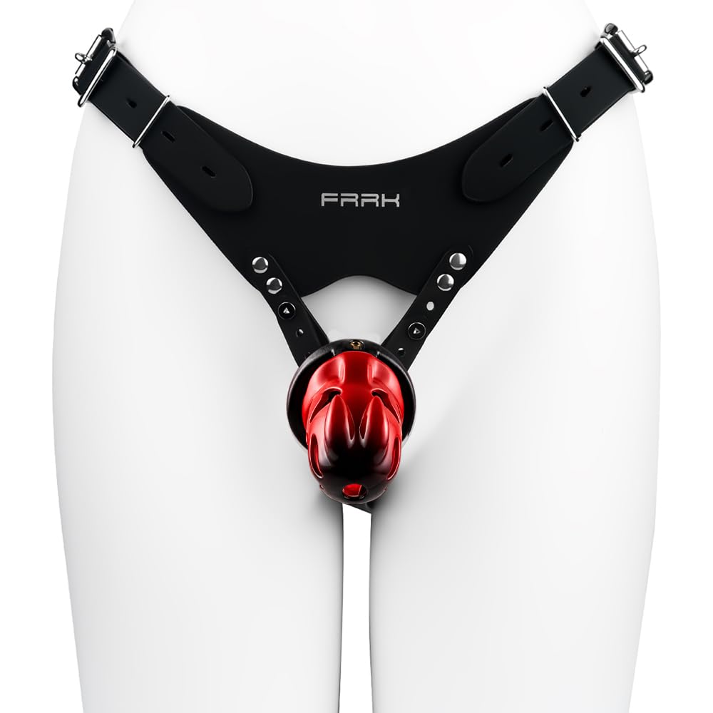 Harz Chastity Cage Set mit 5 Penisringe Bondage Sexspielzeug für Männer