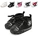 Babycute - Zapatillas de lona para bebé con suela suave y cordones, informales, para niños y niñas, primeros pasos, color Beige, talla 0-6 meses