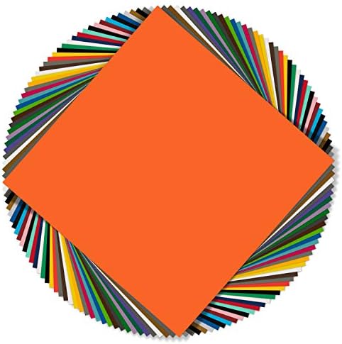 Permanent Adhesive Backed Matte Vinyl Sheets by EZ Craft USA - 12" x 12" - 40 Sheets Works with Cricut & Other Cutters