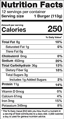 Gourmet Kitchn Don Lee Farms Organic Chipotle Black Bean Burgers (3 Pack, 3 Lb Each) - Vegan Patties, All-Natural Ingredients - Plant-Based - Gluten-Free - Keep Frozen #TOP5
