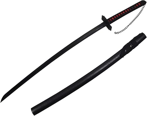 Miniatura 2 de Kurosaki Ichigo Cosplay - Espada samurái japonesa Katana Shark 1065 acero al carbono hoja negra espiga completa