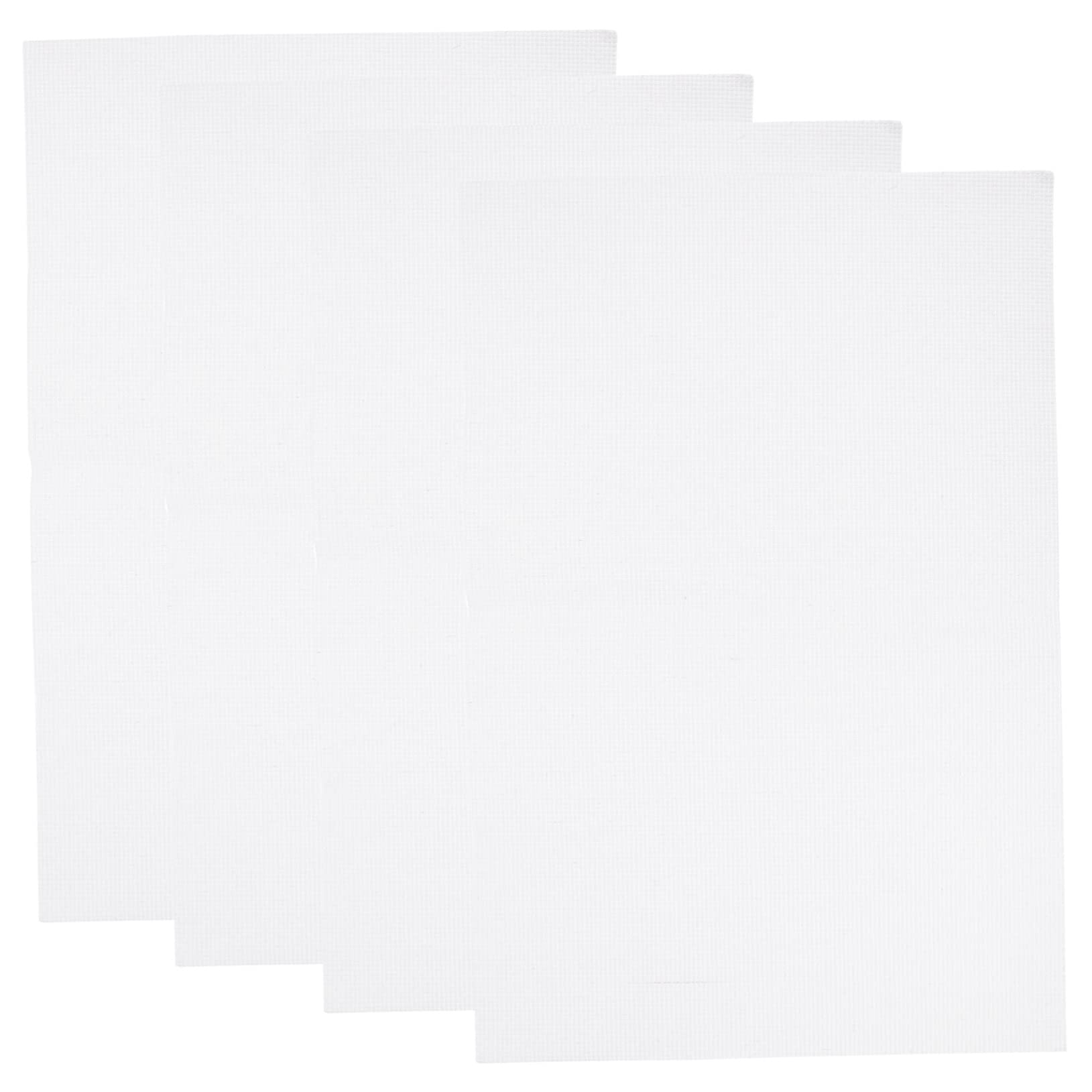 AUTSUPPL Cotton Cross Stitch Fabric 11 Count 12x18 Inches 4 Pieces Embroidery Needles Decor Decorative Fabric