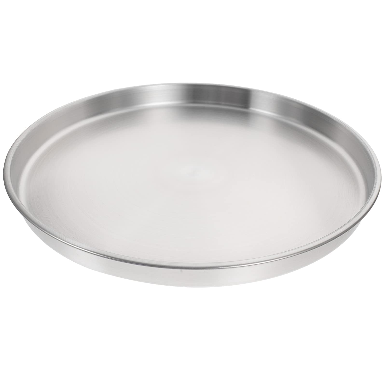 LOGOFUN Edelstahl-Tablett, rund, Serviertablett, groß, flach, Aufbewahrungsplatte (Silber, 30 cm), 2 Stück
