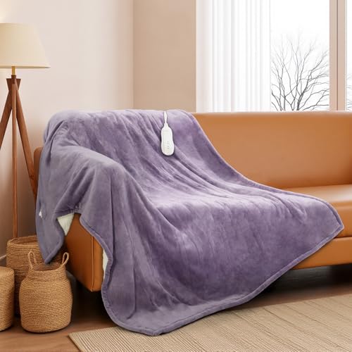 ALLYOULAND Heated Blanket Throw 50"x60", ETL & FCC Certified Electric