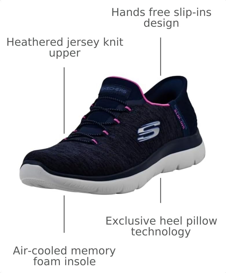 Image of Skechers Women's Summits Dazzling Haze Hands Free Slip-ins Sneaker