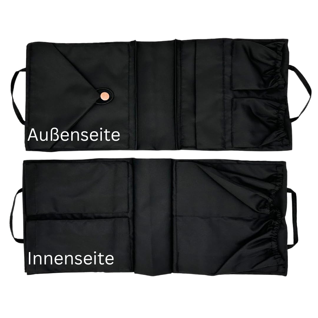 Wickeltasche für Eltern mit Fächern, Innentasche Handtaschen organizer, Taschenorganizer für Newborn Baby Essentials, Waschbar und Flexibel, Ideal für Reisen & Rucksack, schwarz