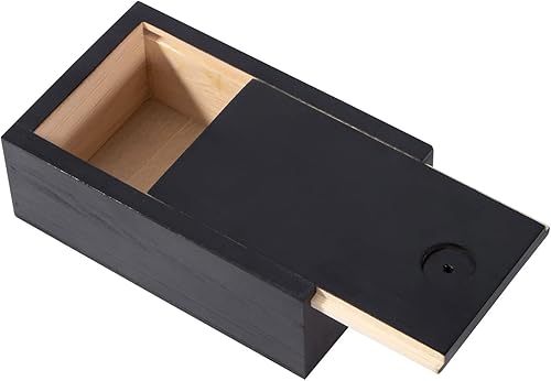 Miniatura 9 de Caja de madera vintage con tapa deslizante, caja de almacenamiento de madera, cajas de regalo de madera rústica para aficiones al arte, amantes del