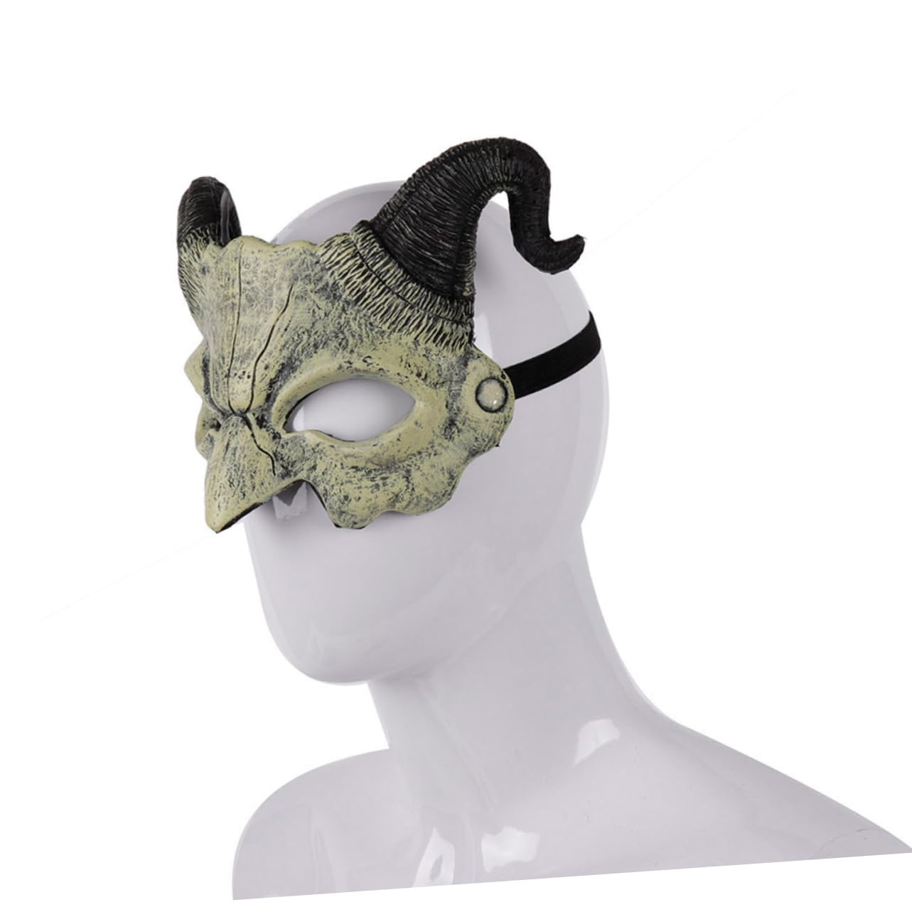 4szt Maska ​​bestii Połowa Oka Halloweenowy Demon Straszny Halloween Maska ​​grozy Szkielet Straszna Maska ​​​​na Twarz Kostiumy Diabła Klakson Demon Diabeł Duch Pu Człowiek Męskie