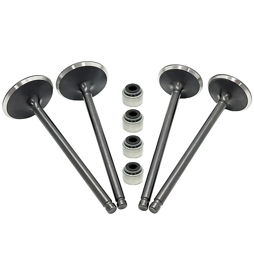 Juego de válvulas de admisión y escape con retenes de vástago aptas para Polaris Predator 500 Outlaw 500 2003-2007 3087981 3087982