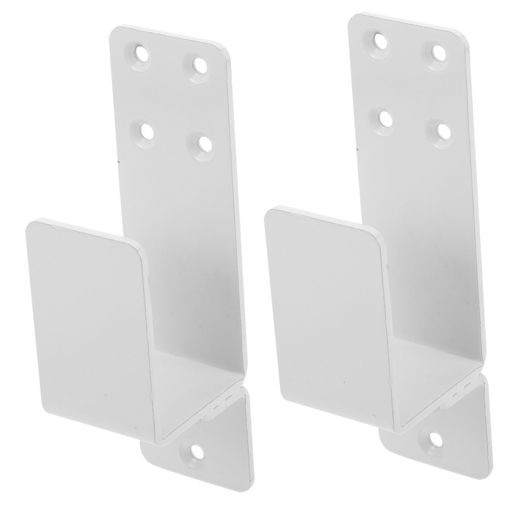 Sosoport Supports de Barrière de Sécurité en Acier Blanc Lot de 2 Résistants à Déformation Design Polyvalent pour Sécuriser L'entrée pour Porte