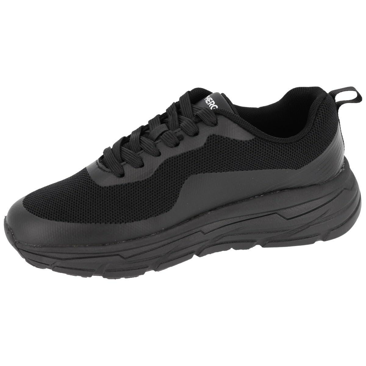 Hergos H3820 - Sneaker Leggera, Morbido Tessuto, Suola Flessibile Antiscivolo e Soletta Estraibile - Tessuto Nero