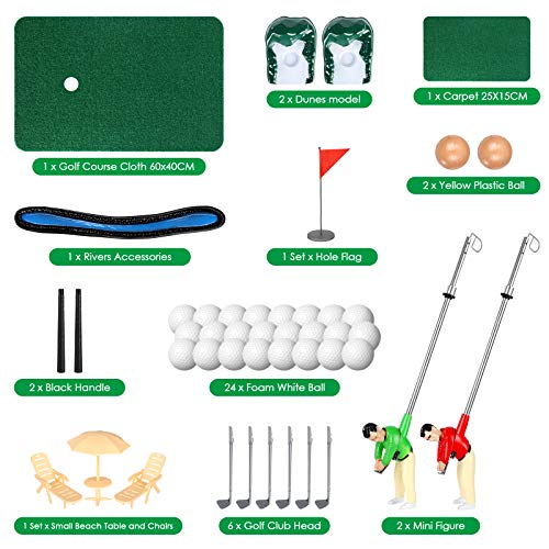 Wassteel Mini Golf Toys For Kids/Adult, Retirement Gift Two Mini Golfers For Parent-Child Interaction, Fun Play Golf Indoor Games, Family Game For 6 7 8 9 Year Old Boys Girls #TOP1