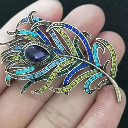 Image of Cameo Brooch Vintage Silver Tone Lady Portrait Brooch Pins for Women Victorian Jewelry Crystal Rhinestone Brooches for Hat Scarf Collar Lapel Handbags Shawls for Christmas