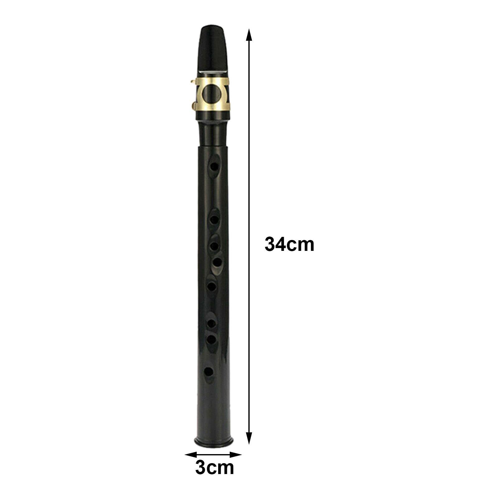 Gralara Saxophone de Poche avec Bec, Anches et étui de Transport. Saxophone Portable de Taille Compacte pour Adultes Amateurs de Musique et Instrumentistes, noir