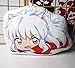 Anime Inuyasha Almohada de Peluche de Juguete de Felpa Corta Inuyasha Peluche Lindo muñeco de Doble Cara Funda de Almohada Juguete de Regalo