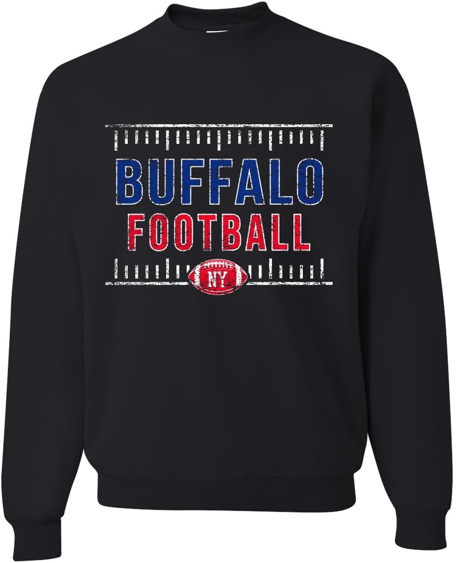 Shark & Hammer Buffalo Fan | BUF Fantasy Football Sports Unisex Crewneck Sweatshirt