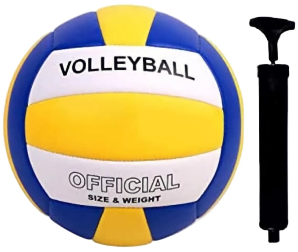 gymfreak Volleyball Official with Pump Volleyball - Size: 4 (Standard, Pack of 1, Multicolor)-image-19