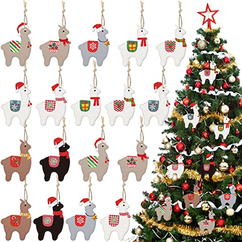 Llama Ornaments Alpaca Pendants Christmas Hanging...