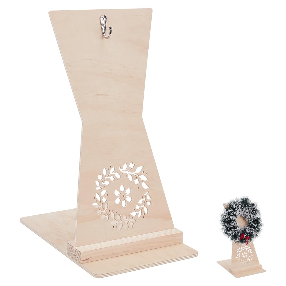 PH PandaHall Kranzständer Aus Holz Kranzstaffelei Halter Für Weihnachtskränze Blumengirlanden Präsentation Abnehmbare Girlanden Schaufenster Für Weihnachten Feiertage Party Hochzeiten Geburtstagsdeko