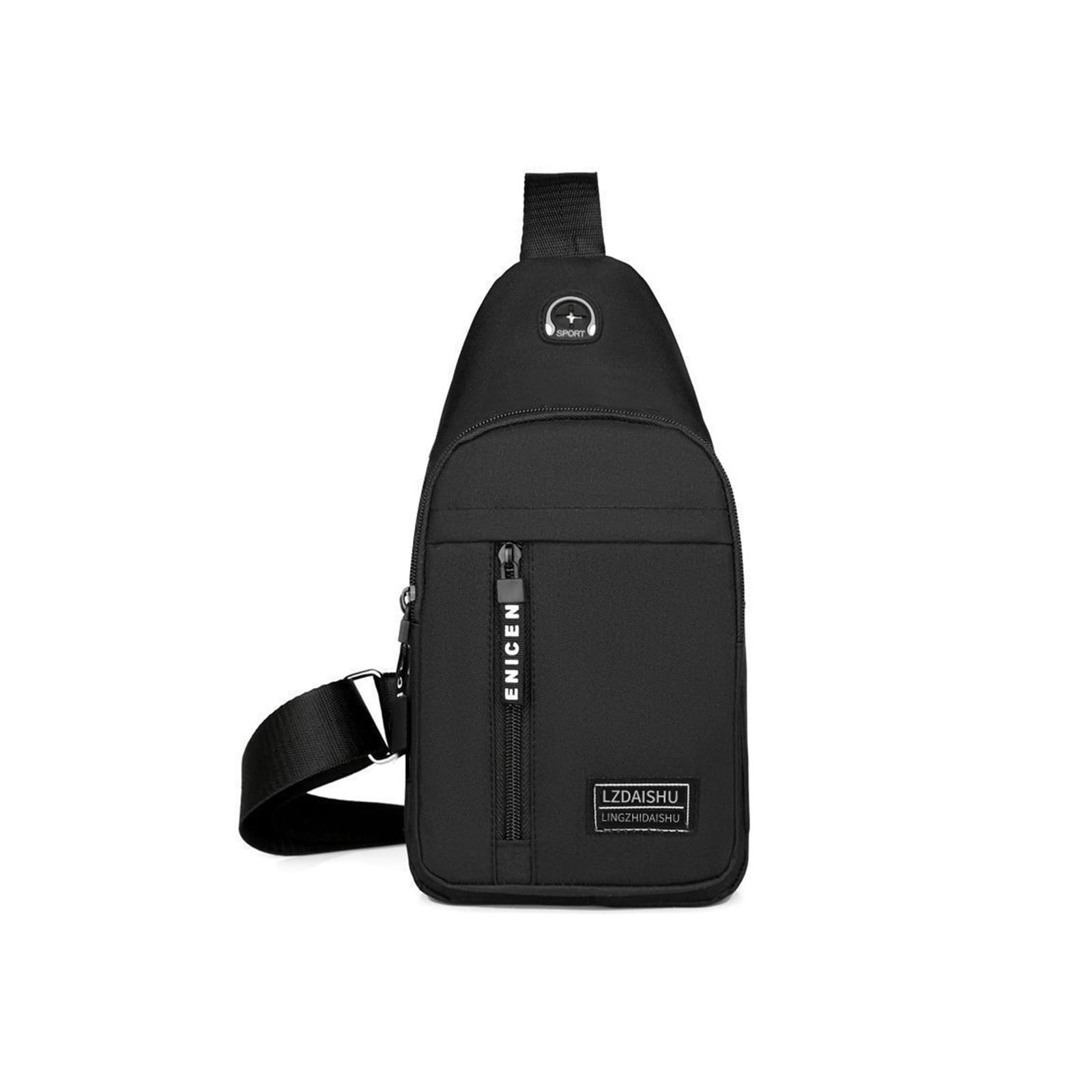 Men's Anti-Theft Shoulder Sling Crossbody Backpack with USB Hole - Waterproof, Lightweight, Hiking, Fashion, Sport, Outdoor, Travel, Cycling Bag