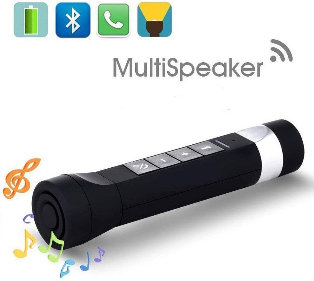 iXport™ Multi-Function Wireless Bluetooth Speaker Flashlight Torch Rechargeable/Mobile Power Bank,Support FM Radio,MP3 Player for Outdoor Riding Bicycle Climbing Camping