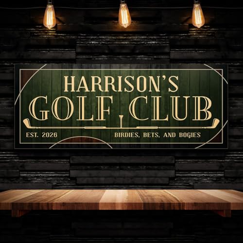 Personalized Golf Club Sign - Custom Wooden Golf Sign