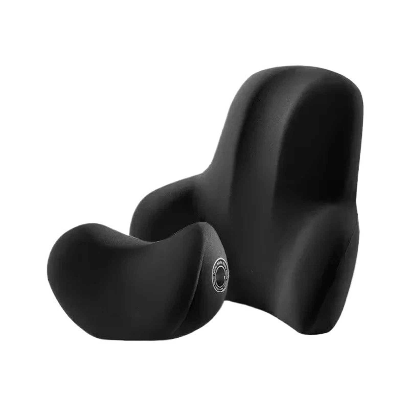 KAUWYEHD Car Seat Accessories Car Neck Pillow Lumbar Backrest Headrest Cushion(Black Set)