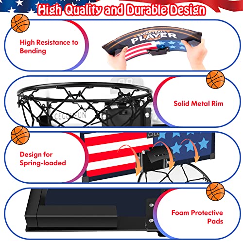 Basketball Hoop Indoor With Electronic Scorer, Cegoufun Mini Basketball Hoop With 3 Balls, Shatter Resistant Sturdy Backboard, Over The Door Basketball Hoop Toy Gifts For Kids 8-12, Teen, Adult #TOP1