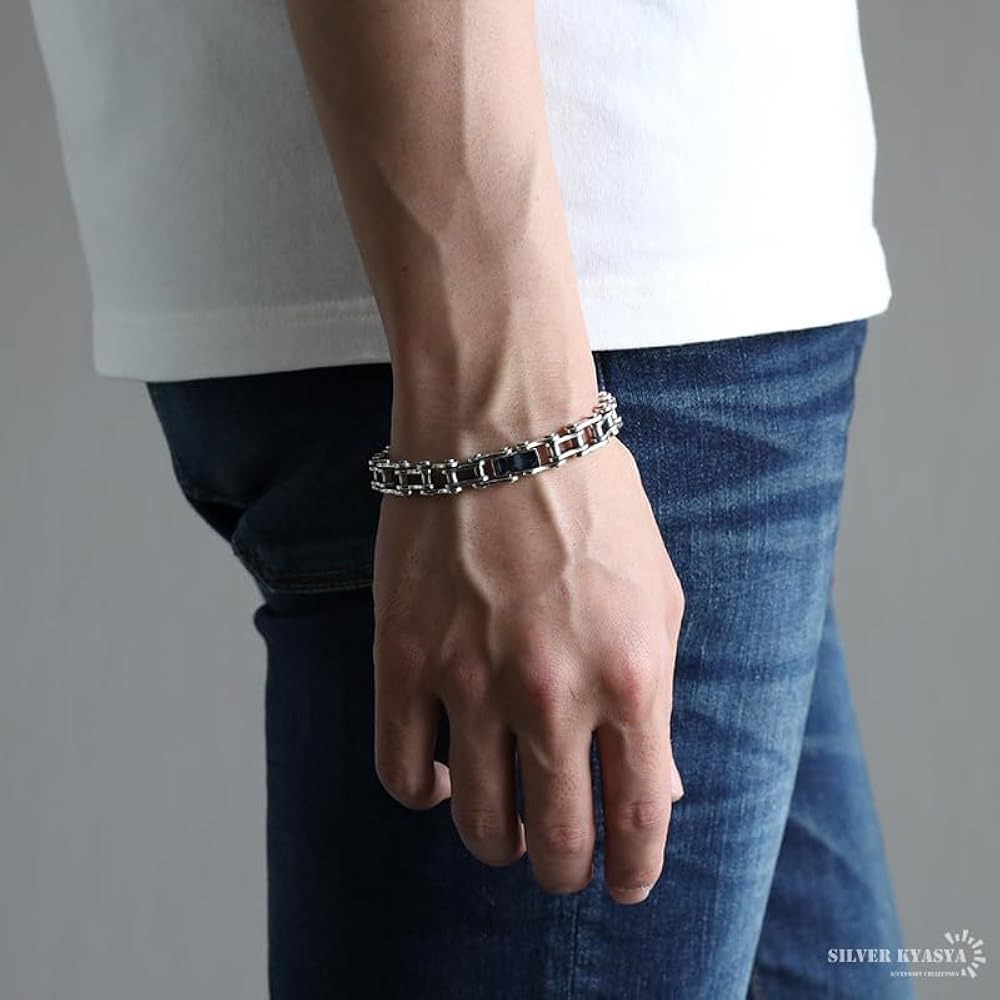 Amazon.co.jp: [silver KYASYA]シルバー925 バイクチェーン