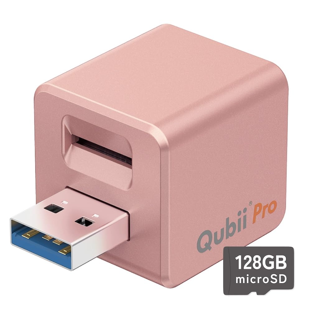 Amazon | Maktar Qubii Pro ローズゴールド (microSD 128GB付) 充電し
