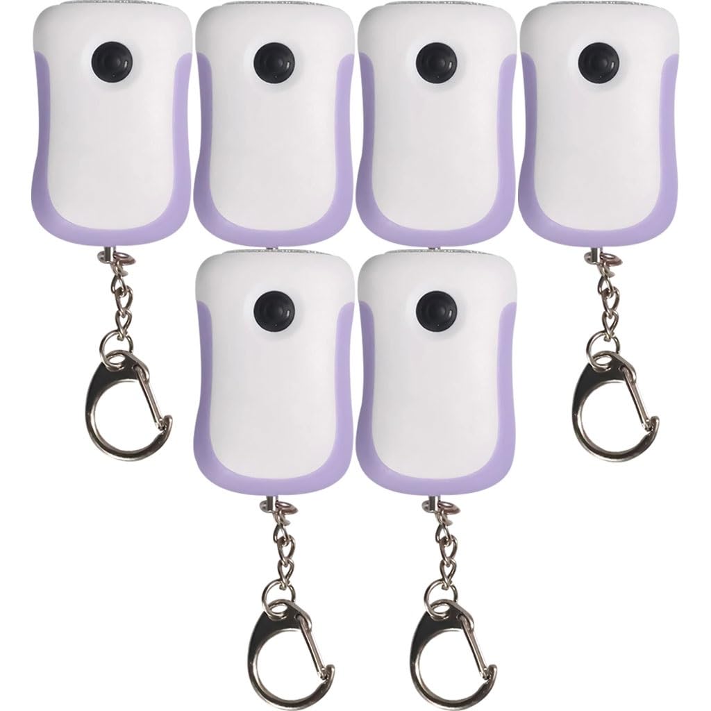 Set Torcia Di Emergenza A Manovella, Da Viaggio Aziendali Da 2/4/6 Pezzi, Torcia Portatile Autoalimentata, Mini Portachiavi Luminoso(Purple color,Set 3)