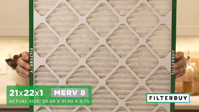 Filterbuy 17x22x1 Air Filter, MERV 8, Pack Of 6 - AC Furnace Filter Replacement