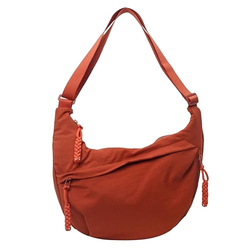 Nylon Crossbody Bags for Women, Trendy Medium Crescent Bag, Lightweight